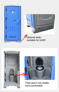 Meuble <span class=keywords><strong>WC</strong></span> portable moderne bleu <span class=keywords><strong>pour</strong></span> hôpitaux et zones de construction isolées – Sanitation extérieure - Product Image 5