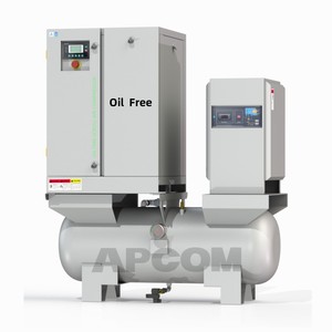 Compresor de Aire de Tornillo Sin Aceite, Estacionario, Integrado, Industrial, Bajo Ruido, 3.7kW 5Hp 380V 415V - Product Image 5
