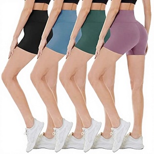 Shorts Deportivos Casuales de Cintura Alta para Mujer, 25 Colores, Transpirables, Ecológicos, de Poliéster, para Yoga, Ciclismo y Ejercicio, Venta al Por Mayor - Product Image 3
