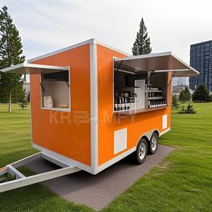 Camion de restauration mobile commercial avec terrasse extérieure, remorque de vente en fibre de verre pour snacks et bonbons, remorquable - Product Image 4