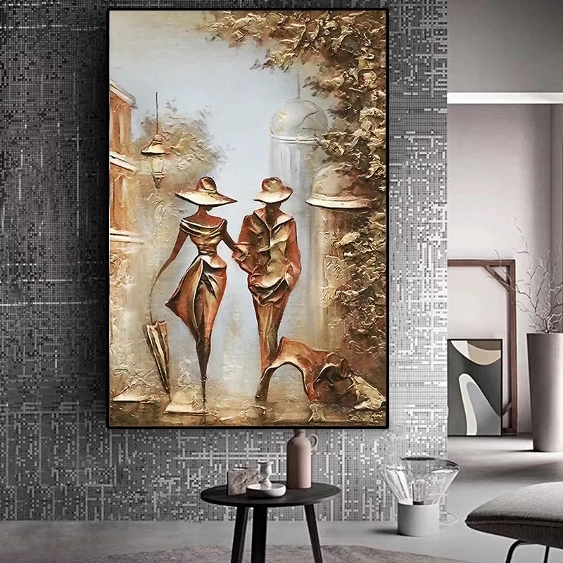 Wonderful love romantic couple home art interesting canvas on wall art picture living room decoration canvas painting