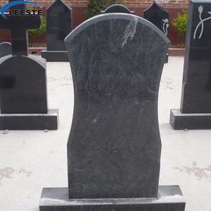 カスタムデザイン中国山西黒花崗岩墓石 - Product Image 5