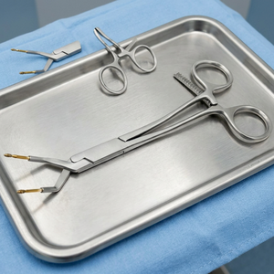 Keramo Grip Forceps manuel 14,5 cm TC, support de couronne courbé pour racine, avec embouts de maintien en acier inoxydable diamanté, CE ASLING - Product Image 2