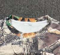 Custom Echte Boom Print Jacht Kleding Wandelen Camping Lange Mouwen T Shirts Grafische Lange Mouw Camoflouge Wafel Crew T-Shirt
