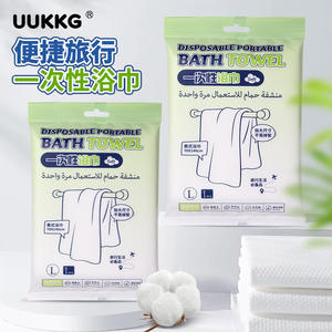 UUKKG ผ้าเช็ดตัวแบบใช้แล้วทิ้ง 70x140 ซม. ขนาดพกพา ซึมซับน้ำได้ดี แพ็คเดี่ยว - Product Image 5