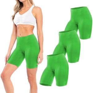 Shorts de sport sans couture en coton et élasthanne pour femme, lot de 3, taille haute, style biker, pour yoga, entraînement et fitness - Product Image 1