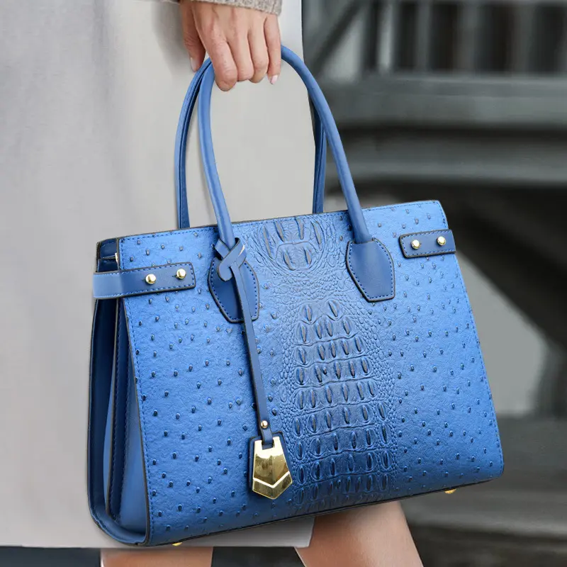 Classic alligator leather pu bags women handbags ladies shoulder hand bags wholesale custom handbag tote