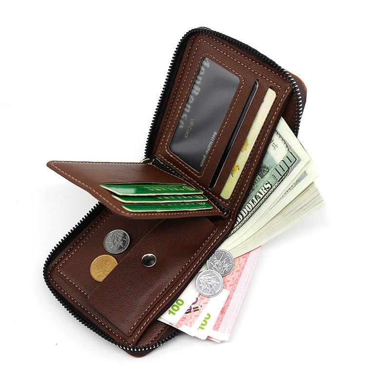Menbense Menbense Men's Short Wallet - Retro Fashion & Large Capacity