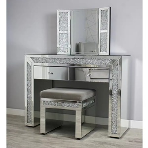 Modern Luxury Design Mirror Glass Vanity Storage Home Decor Luxury <strong>Art</strong> <strong>Deco</strong> Mirror Vanity Living Room Bedroom - Product Image 1