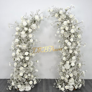 งานแต่งงาน DKB กุหลาบขาวและดอกไม้ประดับเด็กสําหรับจัดแต่งทรงผม - Product Image 1