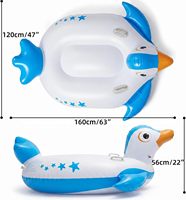Bouée gonflable pour piscine, bouée pingouin avec poignée, pour la plage, la piscine, la détente, le raft flottant pour les jeux de plein air