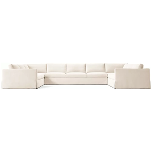 Divano Sezionale Classico in Stile Americano per Soggiorno, Modello <span class=keywords><strong>Modena</strong></span> con Rivestimento Sfoderabile, Braccioli Affusolati, Tessuto Personalizzabile, Cuscini Morbidi e Imbottiti per Villa - Product Image 2