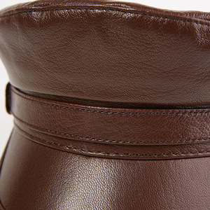Otoño e invierno Europa América Ancianos de mediana edad Motocicleta Hombres Cuero Rock Pirate Hat Captain's Outdo - Product Image 4
