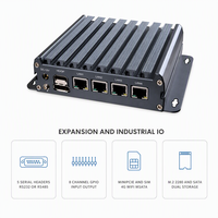 Mini PC Industrial con 4 Puertos LAN 2.5G POE N100 N305, 5 COM, 8 GPIO, DDR5, Router, Firewall, Gateway, SIM 4G, Amplio Rango de Temperatura, X86