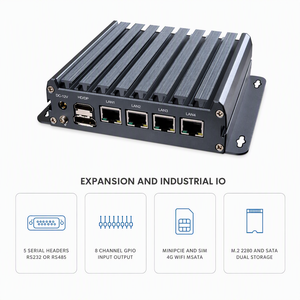 Mini <span class=keywords><strong>PC</strong></span> Industrial con 4 Puertos LAN <span class=keywords><strong>2</strong></span>.5G POE N100 N305, 5 COM, 8 GPIO, DDR5, Router, Firewall, Gateway, SIM 4G, Amplio Rango de Temperatura, X86 - Product Image 5