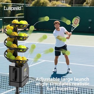 Tennis Pickleball Remote Control Ball Launcher Auto Feeder Solo Training Net with Ball Catcher for Self-Practice