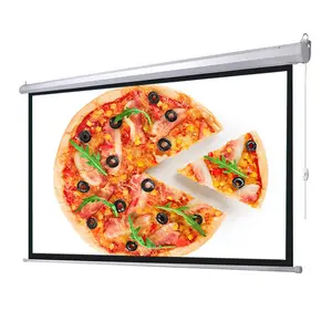 72 ''inch 4:3 Kleine Size Wired Controle Elektrische Gemotoriseerde Drop Down HD Digitale Projectie Projector Scherm