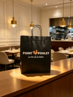 Sac cadeau biodégradable en papier kraft imprimé sur mesure avec impression du logo de la clinique dentaire pour enfants, sac de shopping