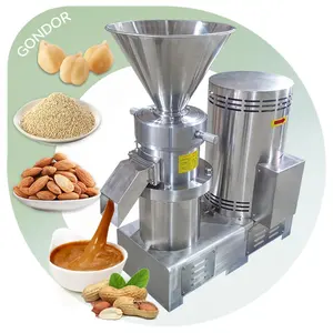Tahini Produção 4kw para fazer purê comercial, máquina de moinho coloidal de manteiga de castanha de caju industrial de 200 kg por hora