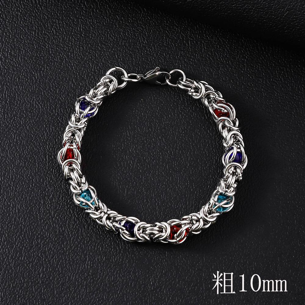 Bracciale con perline colorate da 10mm