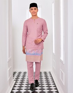มาเลเซียอีดมุสลิมผู้ชายBaju Kurungมาเลย์Slimfitตัดผ้าไหมเย็บปักถักร้อยSongketและBaju Melayu Baju <span class=keywords><strong>Raya</strong></span> - Product Image 5