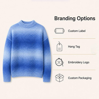 Pulls personnalisés pour hommes pour l'automne et l'hiver, tricots décontractés pour hommes avec décoration de logo