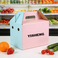 Boîtes d'expédition de fruits en carton ondulé rigide écologiques avec design à fentes pour l'emballage alimentaire et l'emballage de légumes