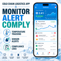 Desarrollo de Aplicaciones de Monitoreo de Cadena de Frío para Logística Avanzada, Compatible con IOS y Android, con Monitoreo de Temperatura, LionCreate