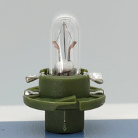 Ampoule de tableau de bord de voiture 12V 1.3W 2431MFX6 T5 vert olive, base standard allemande
