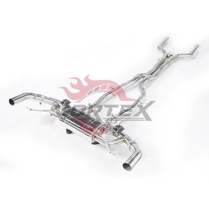 Vortex Mirror Polished SS304 Stainless Valved Catback <b>Exhaust</b> For Benz GLC63 AMG 4.0T 2016-2023 Performance SUV Muffler Assembly - Product Image 2
