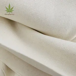 Tela de lana de cáñamo lana de bambú orgánico 340gsm tela de lana de bambú de cáñamo Camiseta de algodón orgánico tela ecológica sostenible