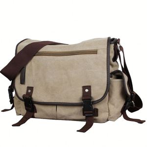 New <b>Canvas</b> Mens Messenger Crossbody <b>Tote</b> Backpack Casual Single-Shoulder Chains Breathable for Middle School Students - Product Image 1
