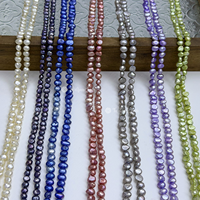 Perles d'eau douce multicolores de 5-6 mm, perles baroques irrégulières entièrement percées, perles en vrac pour la fabrication de bijoux, collier, bracelet
