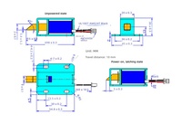 Serrure magnétique électrique à commande oblique 12V DC, bobine en cuivre résistante aux hautes températures, rétraction à l'alimentation, éjection à la coupure de courant, 10mm