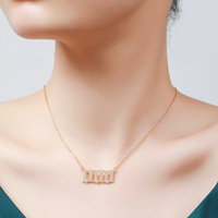Collar minimalista con colgante de número de Ángel de oro de 18 quilates adornado con collar de regalo de pareja perfecta de circón 5A