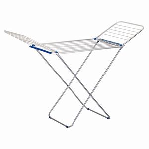 Estantes de secado de ropa para el hogar Gullwing, <span class=keywords><strong>Perchero</strong></span> de Metal para ropa, soporte plegable de tela con ruedas - Product Image 4