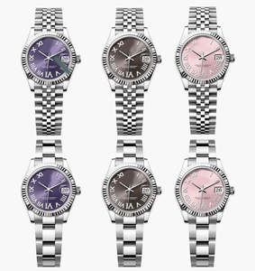 2813 31mm Quality Automatic <b>Watch</b> Silver Stainless Steel Bracelet Luminous Calendar 3A <b>Mechanical</b> Wristwatch for Women - Product Image 6