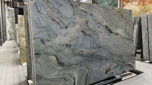 Multicolor Fantasy Quartzite Blue Fusion <span class=keywords><strong>Wow</strong></span> <span class=keywords><strong>Extra</strong></span> Light Green Acabado de cuero Losas Encimeras Pulido Ocean Explosion Blue - Product Image 2