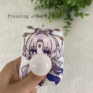 Breloques personnalisées imprimées en forme de bulle, jouets doux et moelleux, porte-clés en peluche pour le soulagement du stress et la décompression - Product Image 2