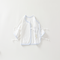 Ensemble nouveau-né en jersey côtelé à manches longues, motif dessin animé, décontracté, uni, respirant, léger et doux pour la peau, idéal pour l'été