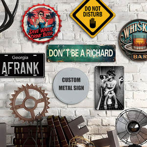 Letrero Metálico Retro Personalizado OEM, Letreros de Metal Vintage de Fabricación Profesional, Placa Metálica Personalizada - Product Image 1