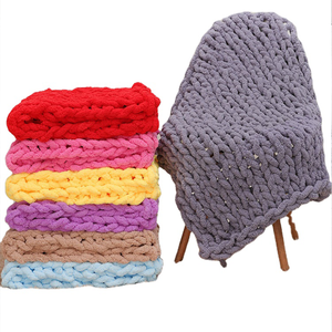 Hiện đại sang trọng đan ném mềm mại tự nhiên handmade Chunky Chenille dệt kim chăn Sản phẩm mới - Product Image 5