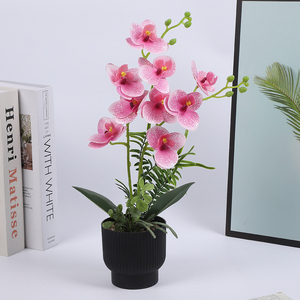 ผนังดอกกล้วยไม้ประดิษฐ์เหมือนจริง กระถางน่ารัก เป็นมิตรกับสิ่งแวดล้อม น้ำหนักเบา เหมาะสำหรับตกแต่งงานแต่งงานและสุสานในจีน - Product Image 6