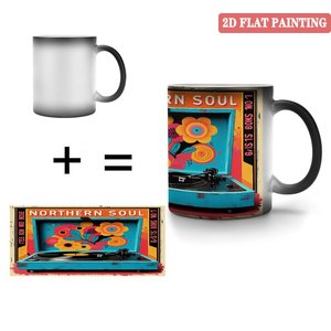 Tasse Magique Givrée 11oz en Céramique Noire à Changement de Couleur Activé par la Chaleur pour la Maison - Product Image 4