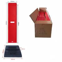 Poteau de marquage vertical réfléchissant haute intensité rouge-jaune avec base en caoutchouc pour utilisation temporaire d'isolation routière et de sécurité