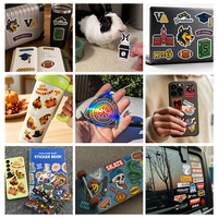Pegatinas Personalizadas para Tarjetas Postales de PET, Pegatinas Transparentes a Prueba de Agua para Decoración de Sobres de Diario y Álbumes de Recortes, Diseño Personalizado