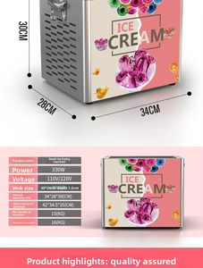 เครื่องทำไอศกรีมทอดแบบตั้งโต๊ะขนาดเล็ก เครื่องทำไอศกรีม<span class=keywords><strong>ม</strong></span>้วนแบบพาณิชย์ <span class=keywords><strong>อุปกรณ์</strong></span><span class=keywords><strong>ทำ</strong></span><span class=keywords><strong>ไอ</strong></span>ศกรี<span class=keywords><strong>ม</strong></span>ทอดขนาดเล็กสำหรับวางบนเคาน์เตอร์ 220V - Product Image 2