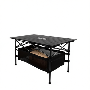 Table de camping pliante en aluminium portable Db 37,2 x 21,7 x 19 avec rangement pour utilisation en extérieur - Product Image 1