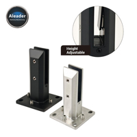 Balustrade sans cadre en acier inoxydable Aleader avec clips et embouts en verre résistants à la rouille pour clôture de piscine et clôture extérieure