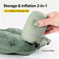 Cojín Inflable Impermeable con Diseño de Inflado Manual Presurizado, Portátil y Ligero para Camping y Exteriores